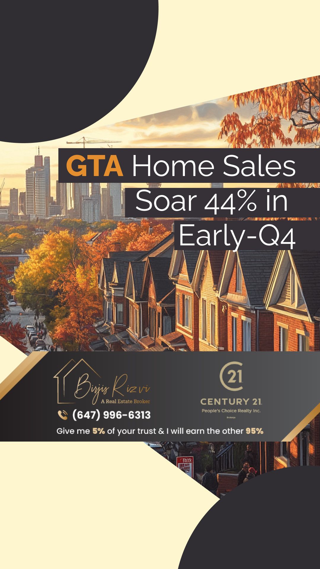 GTA Home Sales Soar 44% in Early-Q4