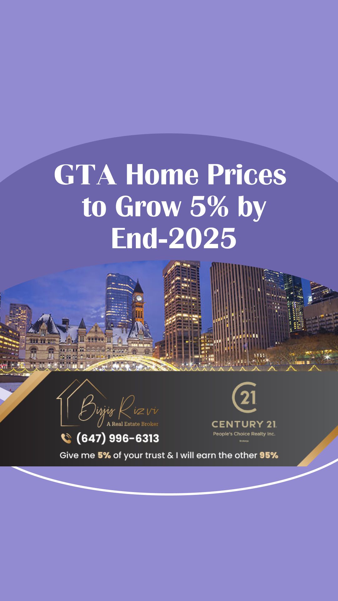 GTA Home Prices to Grow 5% by End-2025