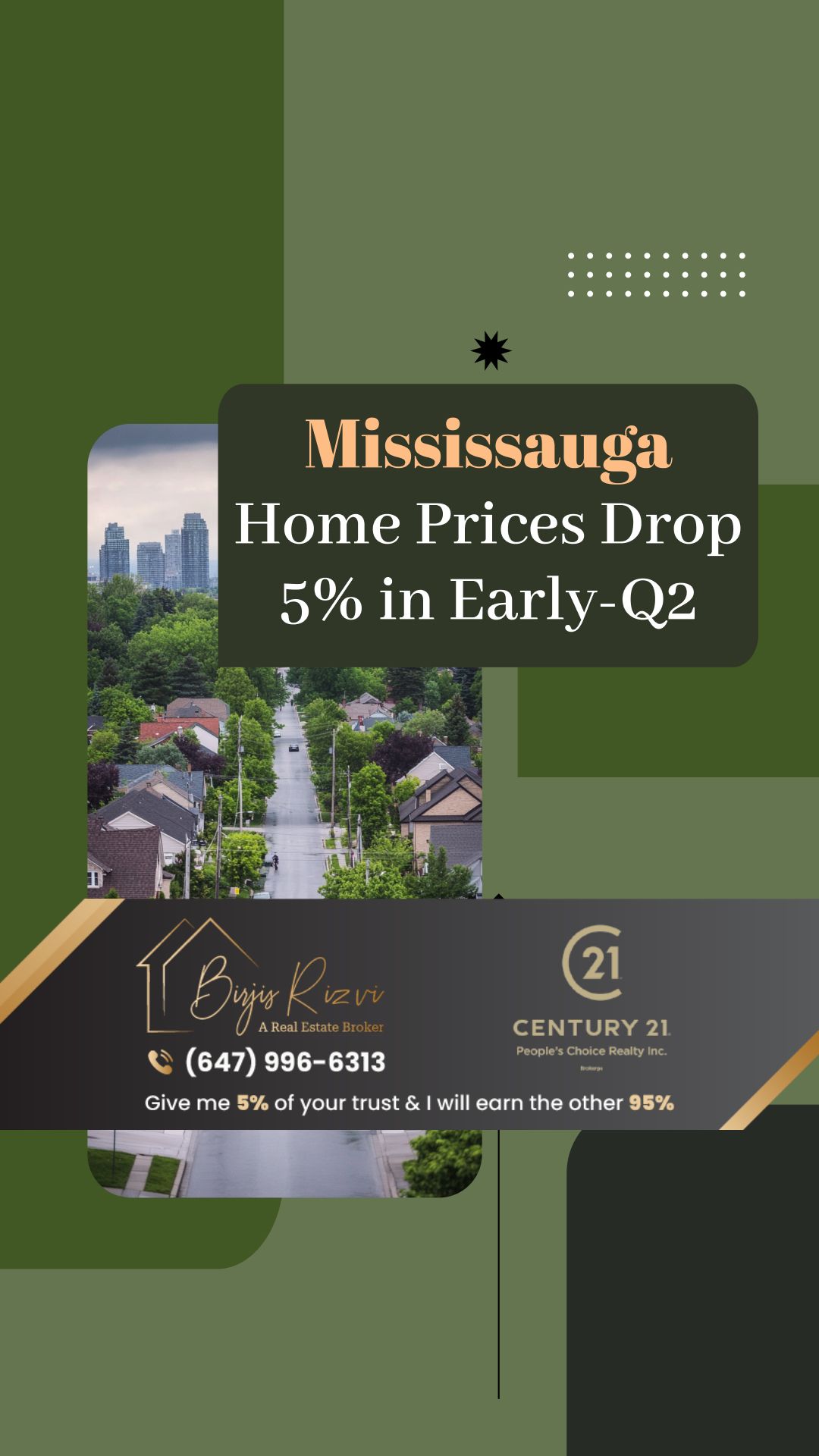 Mississauga Home Prices Drop 5% in Early-Q2